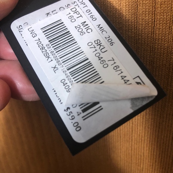 NWT Gianni Bini Skirt XL Madi Sweater Front Slit Midi Tan goldenrod color - Picture 5 of 9